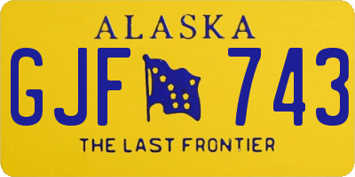 AK license plate GJF743