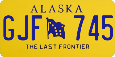 AK license plate GJF745