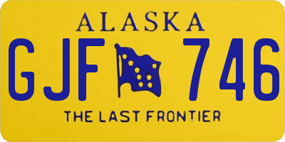 AK license plate GJF746