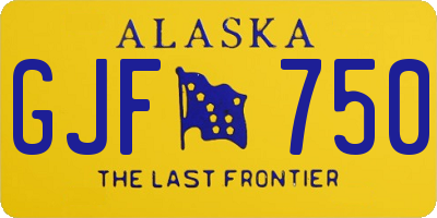 AK license plate GJF750
