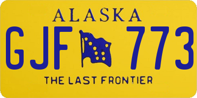AK license plate GJF773
