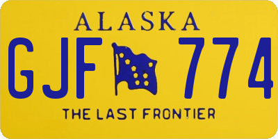 AK license plate GJF774