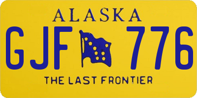 AK license plate GJF776