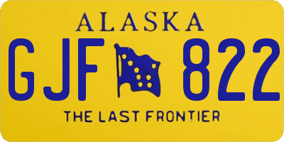 AK license plate GJF822