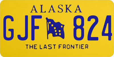 AK license plate GJF824