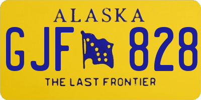 AK license plate GJF828