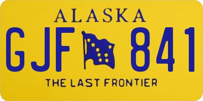 AK license plate GJF841