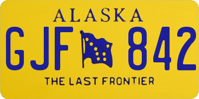 AK license plate GJF842