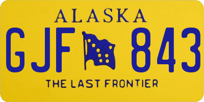 AK license plate GJF843