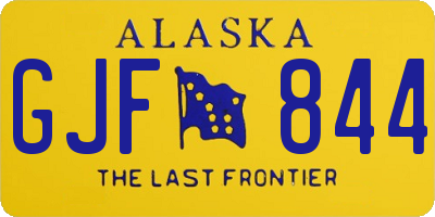 AK license plate GJF844