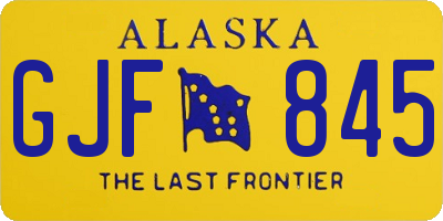 AK license plate GJF845