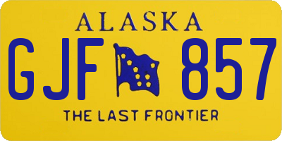 AK license plate GJF857