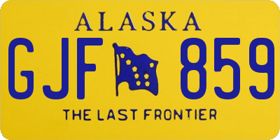 AK license plate GJF859