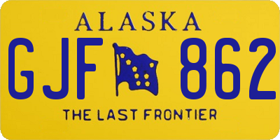 AK license plate GJF862