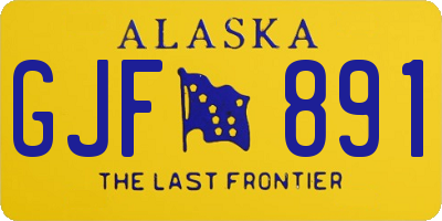 AK license plate GJF891