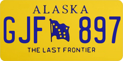 AK license plate GJF897