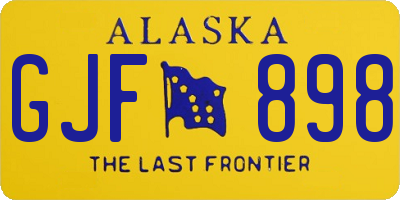 AK license plate GJF898