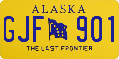 AK license plate GJF901