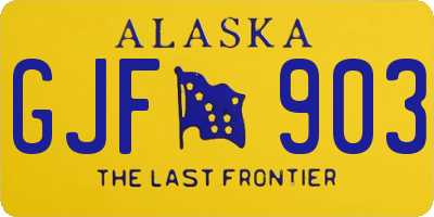 AK license plate GJF903