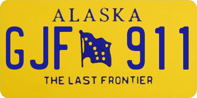 AK license plate GJF911