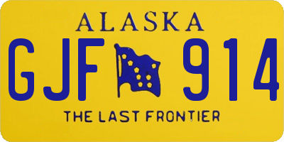 AK license plate GJF914