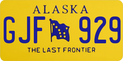 AK license plate GJF929