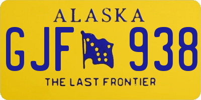 AK license plate GJF938