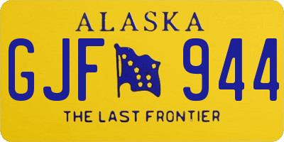 AK license plate GJF944