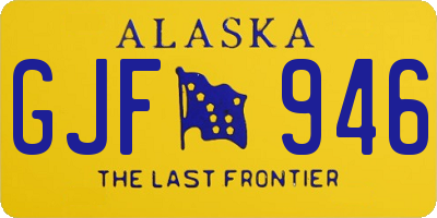 AK license plate GJF946