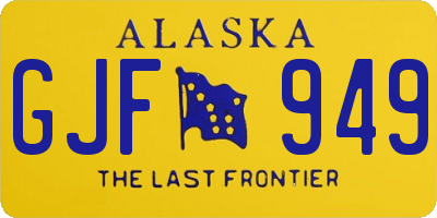 AK license plate GJF949