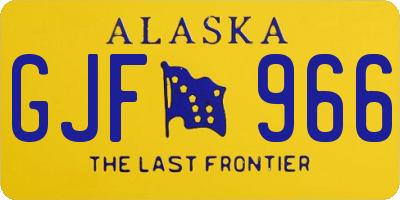 AK license plate GJF966