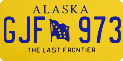 AK license plate GJF973