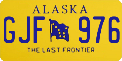 AK license plate GJF976