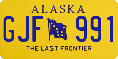 AK license plate GJF991