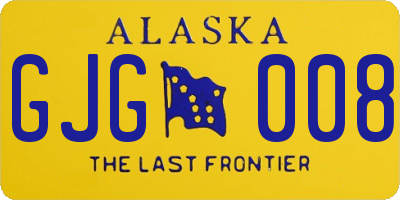AK license plate GJG008