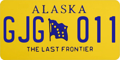 AK license plate GJG011