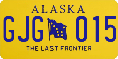 AK license plate GJG015