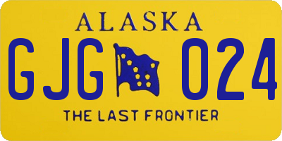 AK license plate GJG024