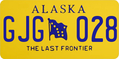 AK license plate GJG028