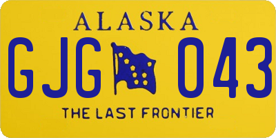 AK license plate GJG043