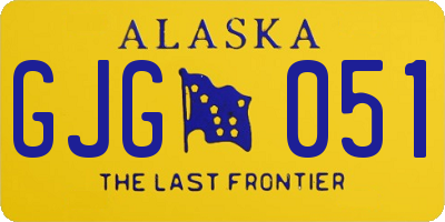 AK license plate GJG051