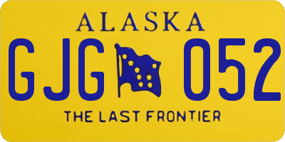 AK license plate GJG052