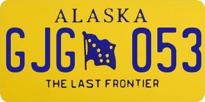 AK license plate GJG053