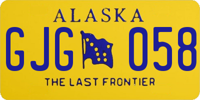 AK license plate GJG058