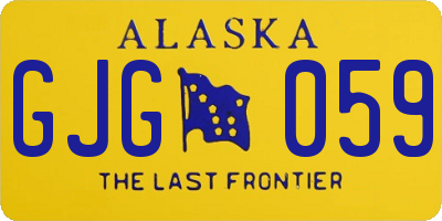 AK license plate GJG059