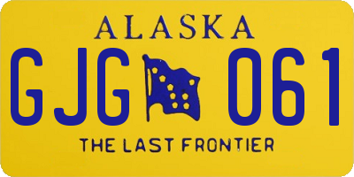 AK license plate GJG061
