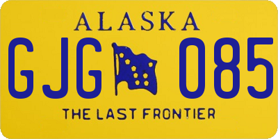 AK license plate GJG085