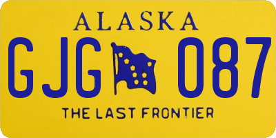 AK license plate GJG087