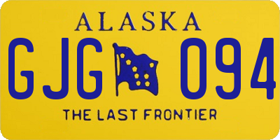 AK license plate GJG094