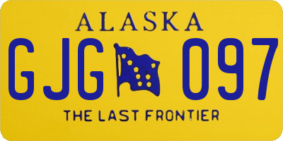 AK license plate GJG097